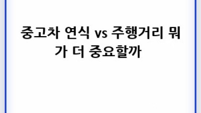 내게 맞는 중고차, 득템 기회 놓치지 마세요! 🚗💨